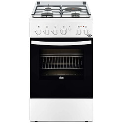 Cuisinière mixte a 60l 4 feux blanc - fcm54041wa - FAURE