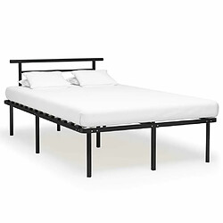 Maison Chic Lit adulte - Lit simple Cadre de lit,Structure du lit Contemporain Noir Métal 120x200 cm -MN59802