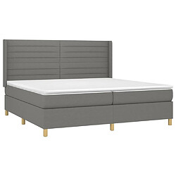 Acheter Sommier à lattes et matelas LED,Cadre à lattes de lit pour Adulte Gris foncé 200x200 cm Tissu -MN71029