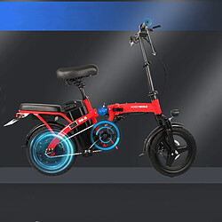 Vélo électrique Honey Whale S6-S - Moteur 350W Batterie 48V10.4AH Autonomie 40KM Freins à Disque - Rouge pas cher