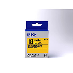 Epson LK-5YBP - Couleur Pastel - Noir sur Jaune - 18mmx9m