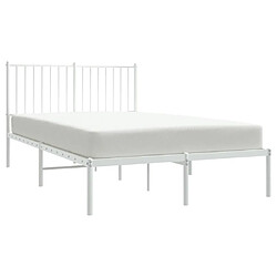 Avis Maison Chic Lit adulte - Cadre de lit métal avec tête de lit pour chambre blanc 120x200 cm -MN63315