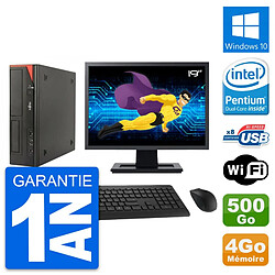 PC Fujitsu E520 DT Ecran 19" Intel G3220 RAM 4Go Disque 500Go Windows 10 Wifi · Occasion 