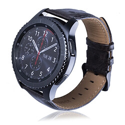 Wewoo Bande de montre-bracelet en cuir véritable pour Samsung Gear S3 22mm café pas cher