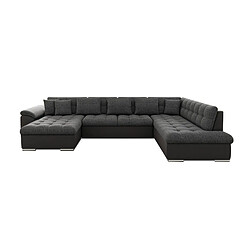 Bestmobilier Chuck - canapé panoramique XXL - convertible avec coffre - 7 places - droit pas cher