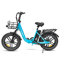 Vélo Électrique SAMEBIKE C05 Pro - Moteur 350W Batterie 36V13Ah Autonomie 35KM Freins à Disque Mécaniques - Bleu Lac