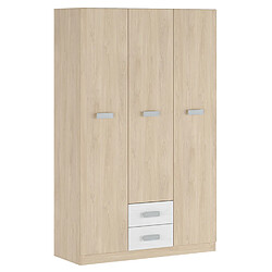 Pegane Armoire, placard garde-robe 2 portes coloris puccini, andersen - Longueur 60 x Profondeur 37,80 x Hauteur 208 cm 