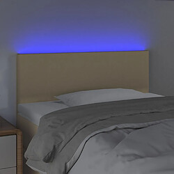 Avis Maison Chic Tête de lit scandinave à LED,meuble de chambre Crème 90x5x78/88 cm Tissu -MN34159