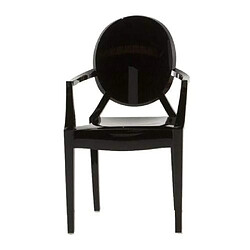 Kartell LOULOU GHOST Chaise lot de 4, noir