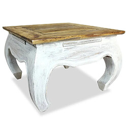 vidaXL Table d'appoint bois d'acajou massif 50x50x35 cm 