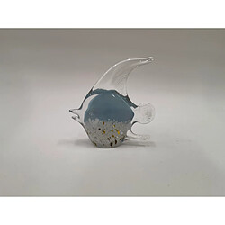 Figurine Décorative Romimex Bleu verre Poisson 15 x 10 x 15 cm