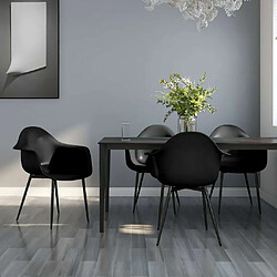 Maison Chic Lot de 4 Chaises à manger,Chaise pour cuisine noir PP -MN17681