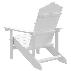 Maison Chic Chaise Adirondack de jardin - Fauteuil d'extérieur PEHD Blanc -MN75389 pas cher