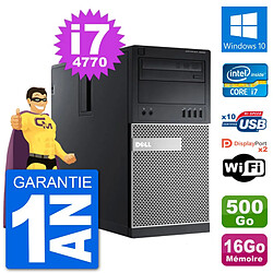 PC Tour Dell 9020 Intel Core i7-4770 RAM 16Go Disque Dur 500Go Windows 10 Wifi · Occasion 