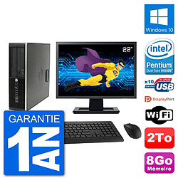 PC HP Compaq Pro 6300 SFF Ecran 22" G630 RAM 8Go Disque Dur 2To Windows 10 Wifi · Occasion 