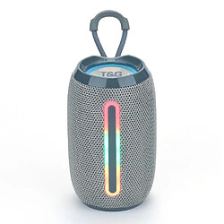 Yonis Enceinte Bluetooth Portable Son Stéréo TWS LED Mini Enceinte Bluetooth 5.3 TWS Son Stéréo 360° Haut-Parleur Portable Gris YONIS