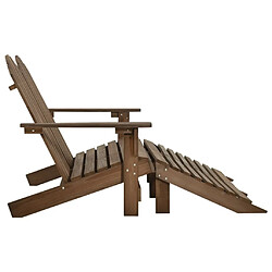 Avis Maison Chic Chaise de jardin Adirondack 2 places et repose-pied Sapin Marron -MN80269