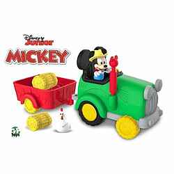 Ludendo Mickey - Tracteur + figurine 7,5 cm articulée + Accessoires 