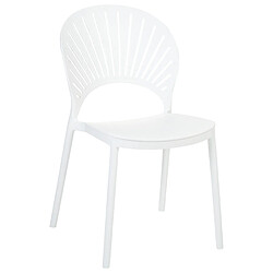 Acheter Beliani Lot de 4 chaises Matière synthétique Blanc OSTIA