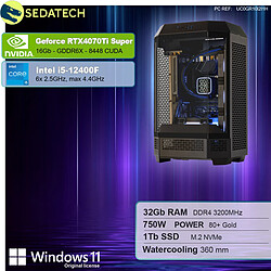 Sedatech PC Gamer Pro Tower • Intel i5-12400F • RTX4070Ti Super • 32Go RAM • 1To SSD M.2 • Windows 11