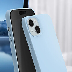 Force Case Coque pour iPhone 15 Plus MagSafe Anti-chute Mate Bleu Pâle pas cher