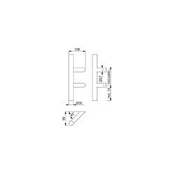 Hoppe Poignée porte barre E 5012 BS-1102 unités