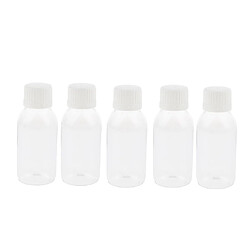 5 pièces échantillons liquides de laboratoire échantillon flacons de bouteilles avec bouchon à vis clair 50ml