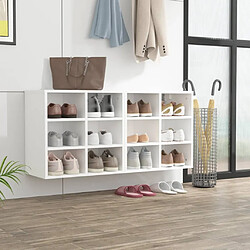 Maison Chic Lot de 2 Armoire à Chaussures murales,Meuble de Rangement à Chaussures Blanc 52,5x30x50 cm -MN36600