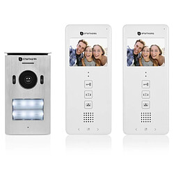 Smartwares Système d'interphone vidéo 2 appartements 20,5x8,6x2,1 cm