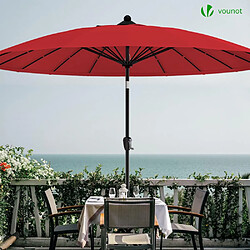 Acheter Vounot Parasol inclinable 270cm Shanghai avec housse de protection rouge