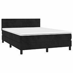 Avis Sommier à lattes et LED,Cadre à lattes de lit avec matelas pour Adulte Noir 140x190 cm -MN74311