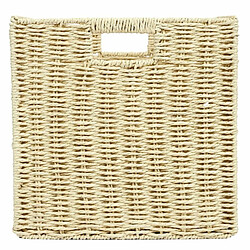 Paris Prix Boîte de Rangement Pliable Tressée 30x30cm Naturel