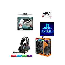 PACK Casque SPIRIT OF GAMER PRO-H7 PlayStation PS4-PS5 Edition + Manette PS4 Playstation ZOMBIE Bluetooth 