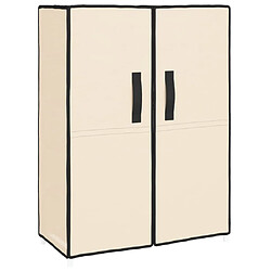 vidaXL Armoire à chaussures Crème 60x28x90 cm Tissu