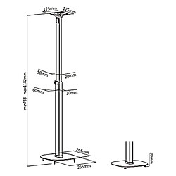 Support de sol pour haut-parleur Maclean, Sonos® One,Sonos® One SL, max. 10kg, MC-940 pas cher