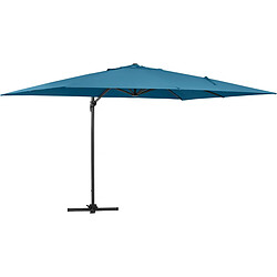 Avis Habitat Et Jardin Parasol jardin déporté alu Sun 4 3 x 4 m - Bleu