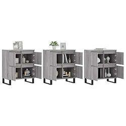 Avis Maison Chic Ensemble de 3 Buffets,commode,console pour rangement Sonoma gris Bois d'ingénierie -MN43355