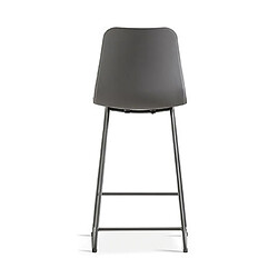 Mes Lot de 2 chaises de bar H65 cm gris - NORYZ pas cher