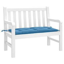 vidaXL Coussin de banc de jardin bleu mélangé 100x50x7 cm tissu 