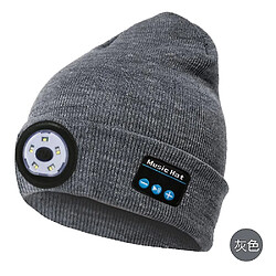 Universal LBQ - Bluetooth 5.0 Bonnet tricoté Extérieur Nuit Running Nuit Pêche LED Bluetooth Bonnet 