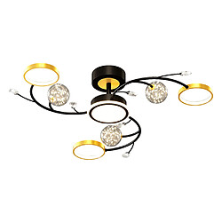 Universol 7 têtes Star Star Starry Night Living Room Lampe Tri-Colour Light Chandelier 