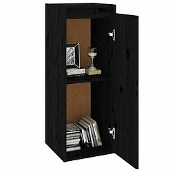 Acheter Maison Chic Armoire murale,Meuble de Rangement pour salon,cuisine Noir 30x30x80 cm Bois de pin massif -MN30664