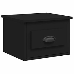 Maison Chic Lot de 2 Tables de chevet,Table de nuit,Table d'appoint pour salon murales noir 41,5x36x28 cm -MN76629 pas cher