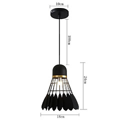 Stoex Lustre Suspensions Abat-Jour forme badminton Cage Métal Corde Ajustable pour Salon restaurant Chambre