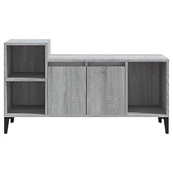 Maison Chic Meuble TV scandinave gris - Banc TV pour salon Sonoma 100x35x55 cm Bois d'ingénierie -MN31489 pas cher