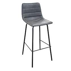 Urban Living Tabouret de bar industriel Brooklyn - H. 92 cm - Gris Urban Living - Tabouret de bar industriel Brooklyn - H. 92 cm - Gris - Industriel