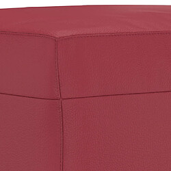 Acheter vidaXL Repose-pied Rouge bordeaux 70x55x41 cm Similicuir