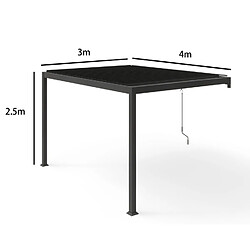 Avis Concept Usine Pergola bioclimatique adossée 3x4 m AGADIR