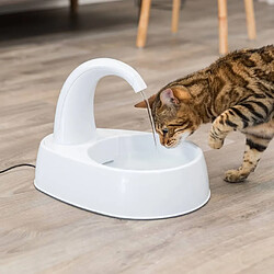 TRIXIE Fontaine à boire pour animaux de compagnie Curved Stream Blanc