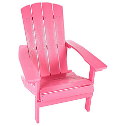 Beliani Chaise de jardin Bois d'ingénierie Rose ADIRONDACK pas cher